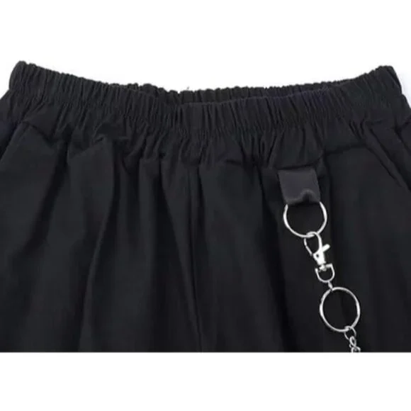 Breathable Baggy Women's Cargo Pants with Chain - X-Large Size Ready to Impress - Picture 5 of 7